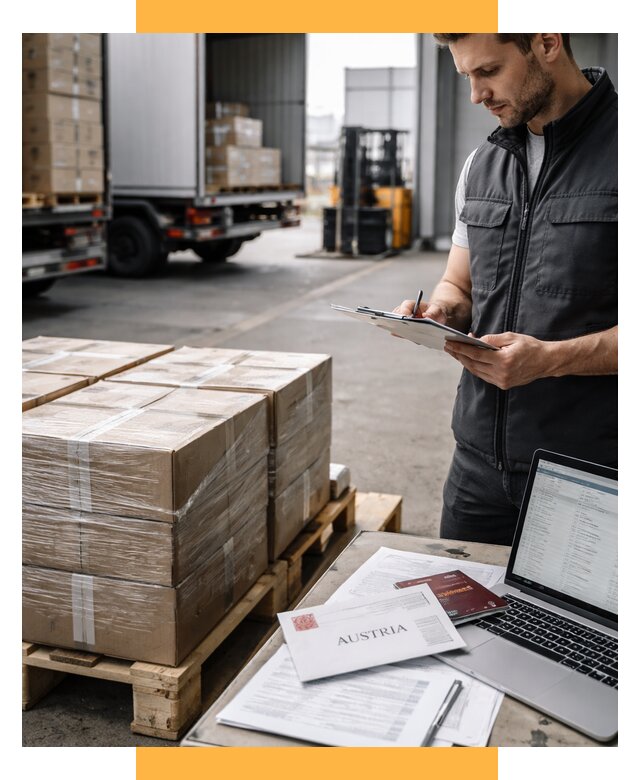 Доставка в Австрию от 65650 р. Логистика и экспорт СетСервис-Мнч