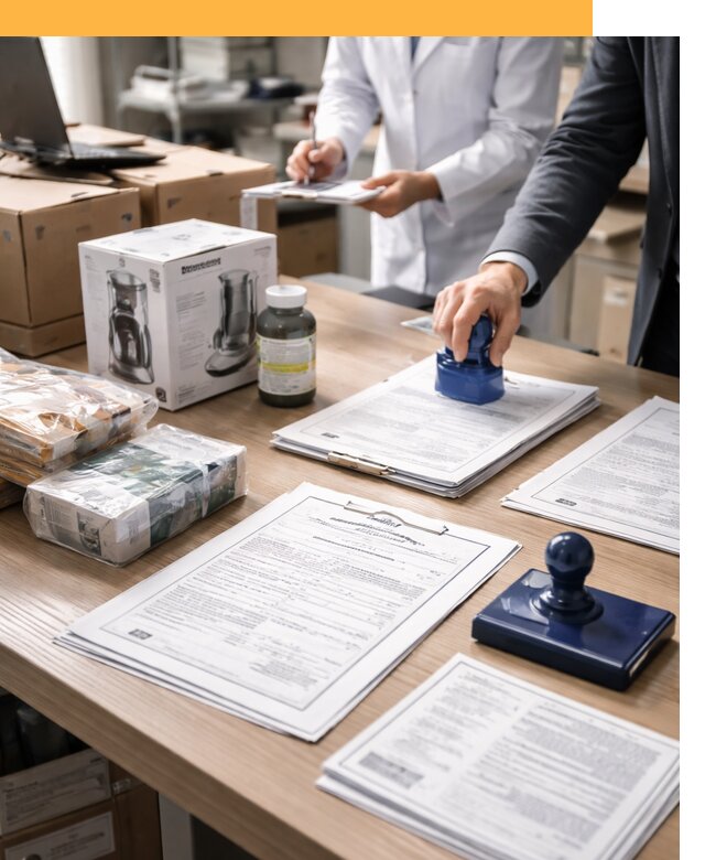 Сертификация импортных товаров от 12120 с таможенным сопровождением